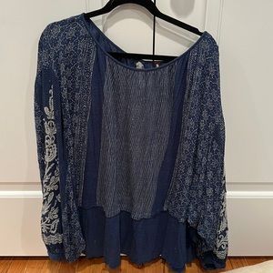 Medium Blue Women’s Blouse Free People